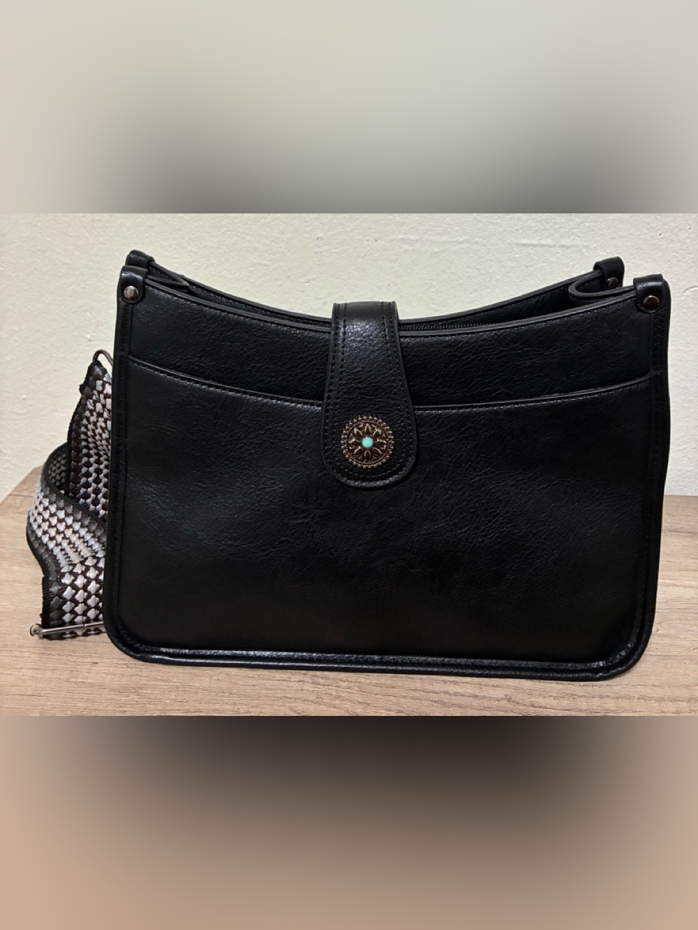 Aphison Black Leather purse